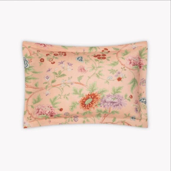 NWOT Matouk Simone Linen Boudoir Pillow Sham in Apricot - Picture 3 of 5